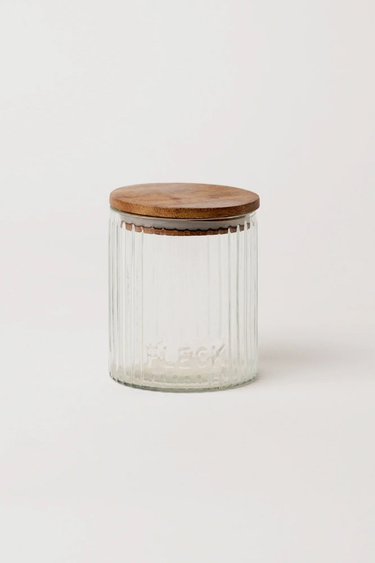 Fluted Glass Storage Jars - set of 3 - Sumiye Co