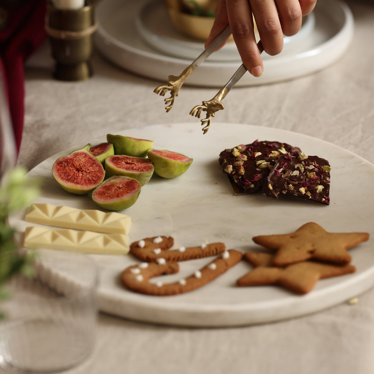 White Marble Platter - Sumiye Co