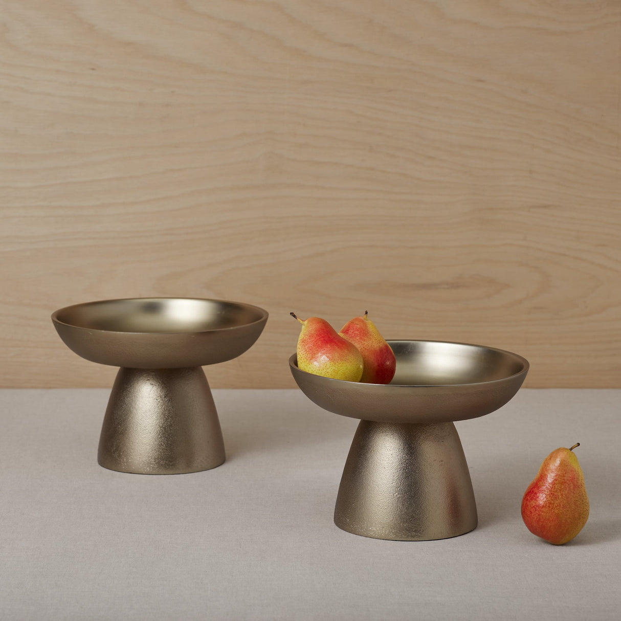 Antique Brass Small Pedestals Set of 2 - Sumiye Co