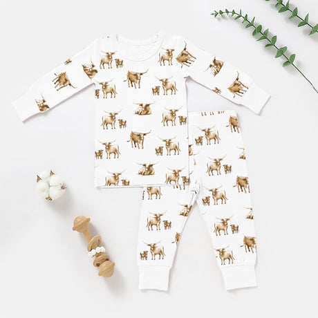 Long Sleeve 2 piece Bamboo Pajama Set-3