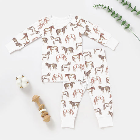 Long Sleeve 2 piece Bamboo Pajama Set-0