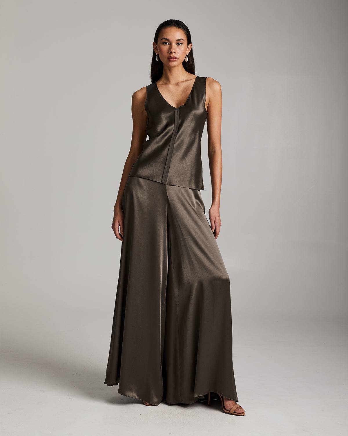 Silk Raw Edge Tank - Sumiye Co