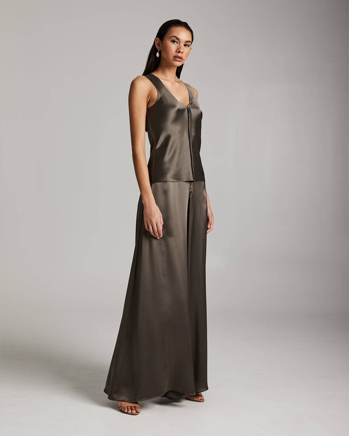 Silk Raw Edge Tank - Sumiye Co