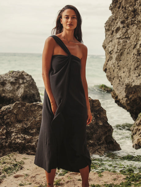 Pia Maxi Dress - Black - Sumiye Co