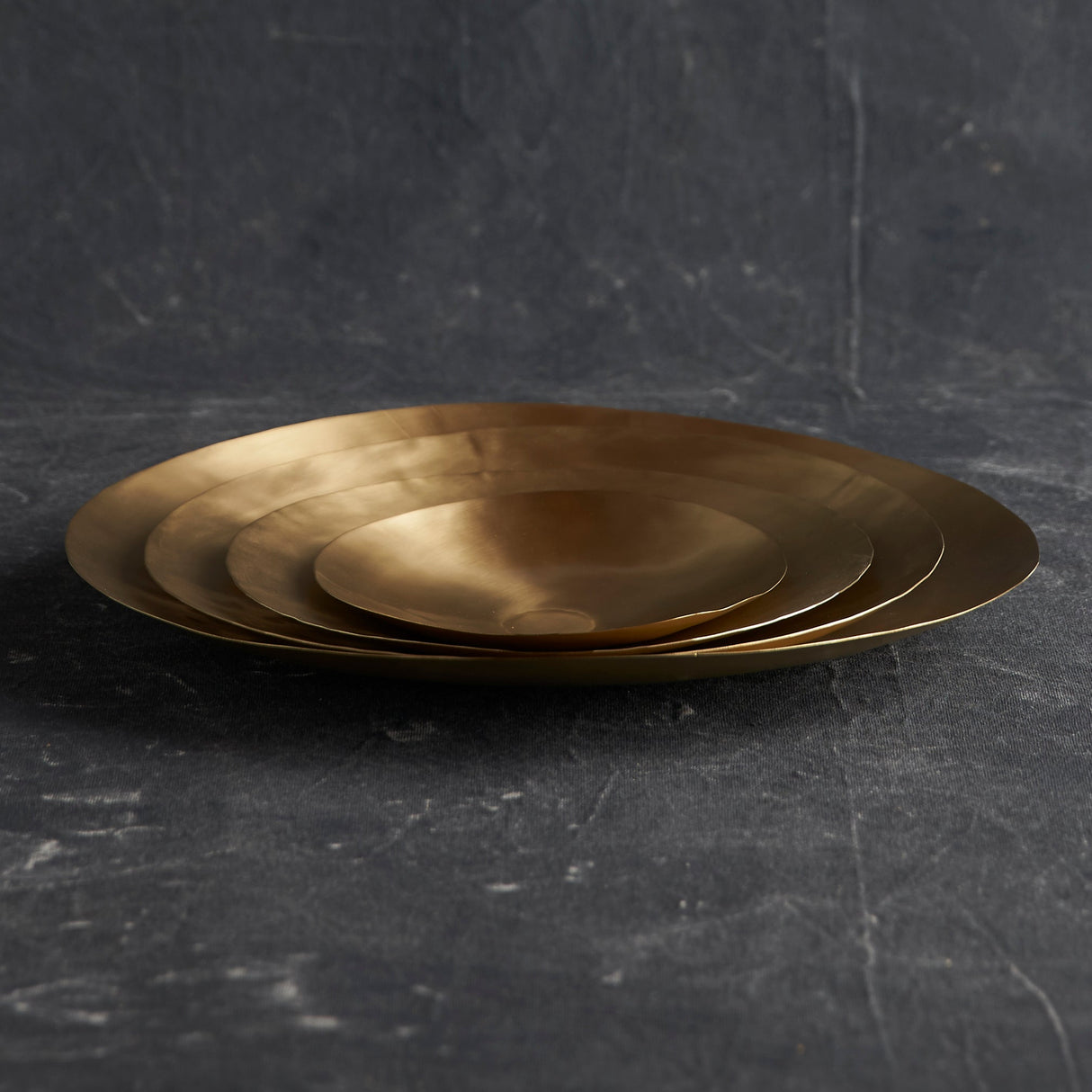 Brass Plates Assorted Set of 4 - Sumiye Co