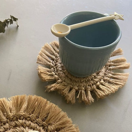 TALLO de OLIVO Fique Fringes Coaster - Set Of 4 | Colombia - Sumiye Co