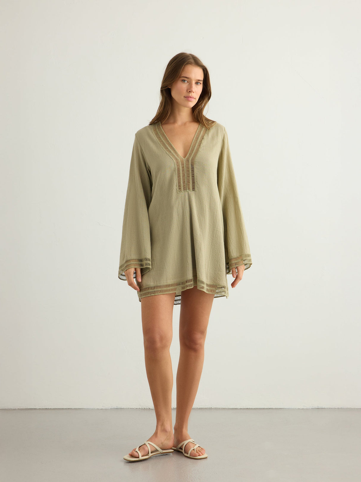 Positano Dress - Khaki Green - Sumiye Co