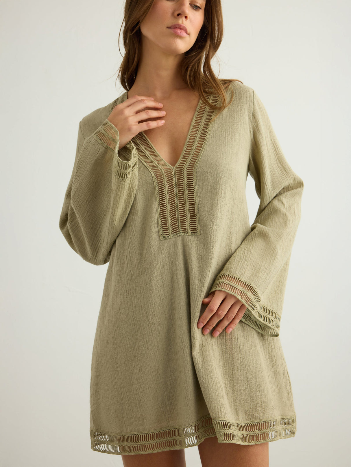 Positano Dress - Khaki Green - Sumiye Co
