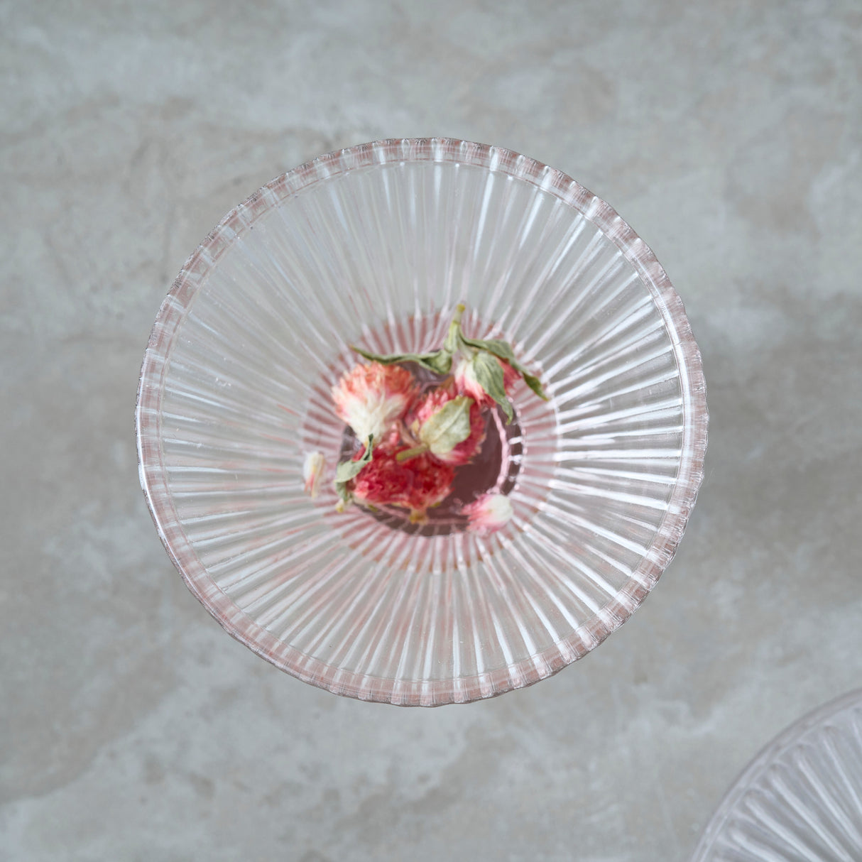 Ribbed Clear Martini Glasses - Set of 4 - Sumiye Co