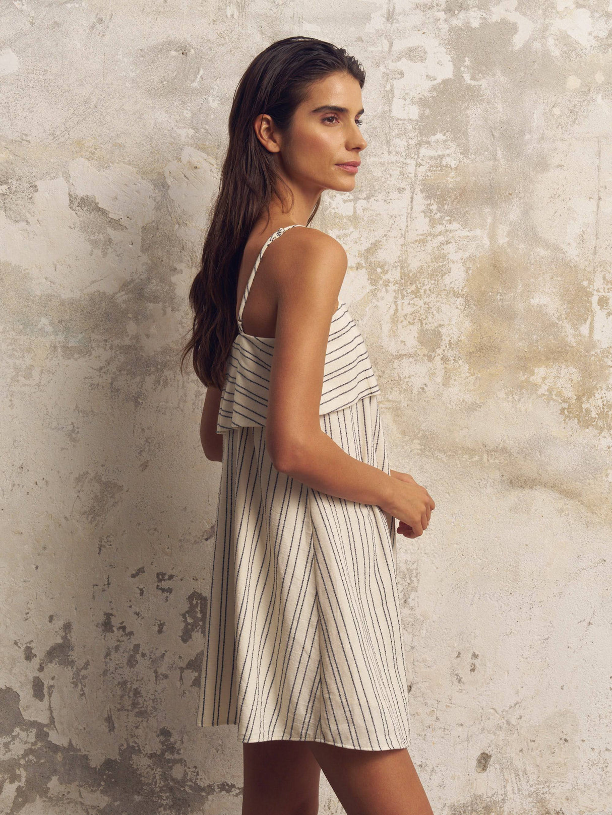 Puglia Stripes Mini Dress - Navy - Sumiye Co