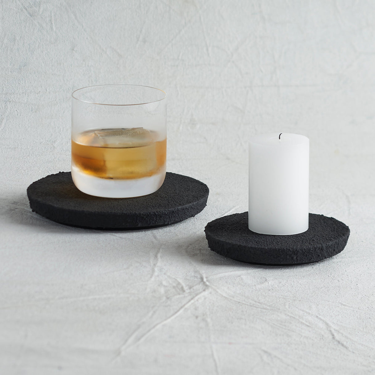 Black Pumice Trivets Mixed Set of 2 - Sumiye Co