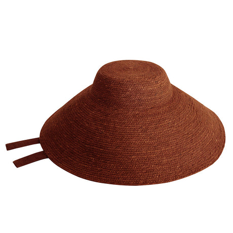 REIGN Jute Hat In Burnt Sienna - Sumiye Co