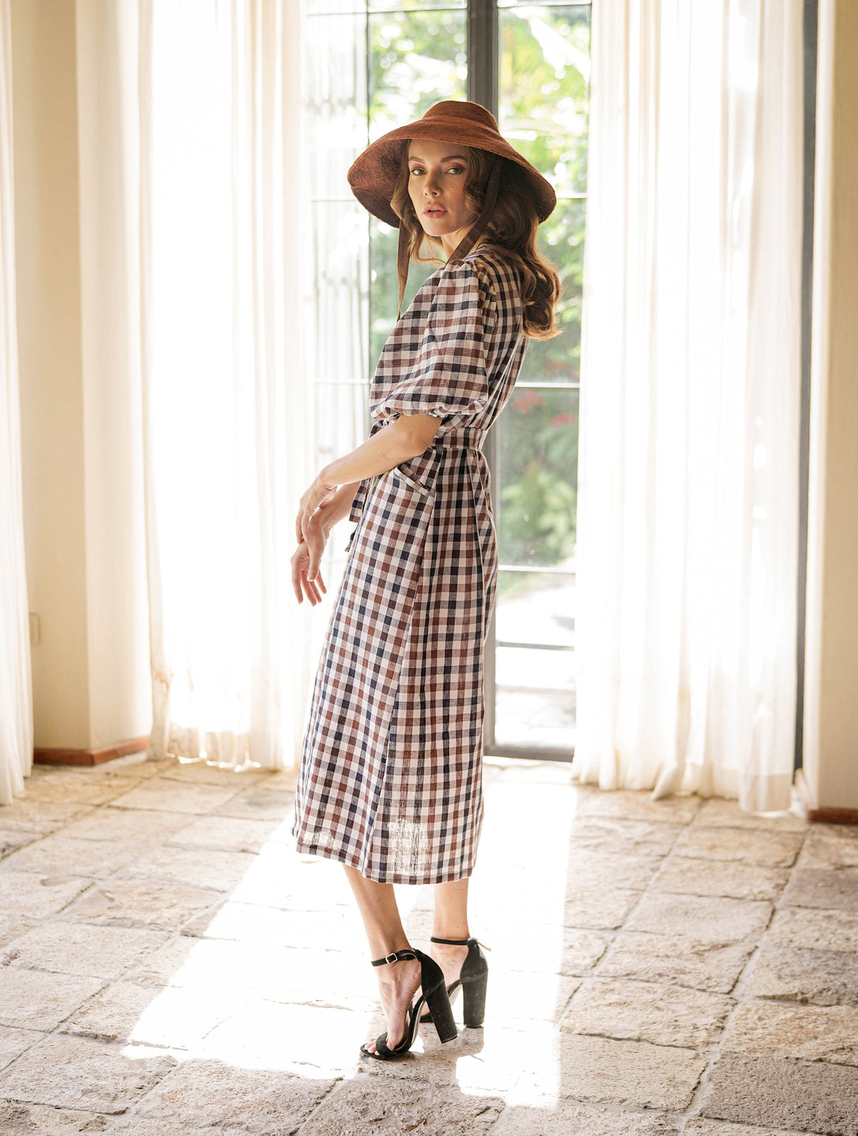 REIGN Jute Hat In Burnt Sienna - Sumiye Co