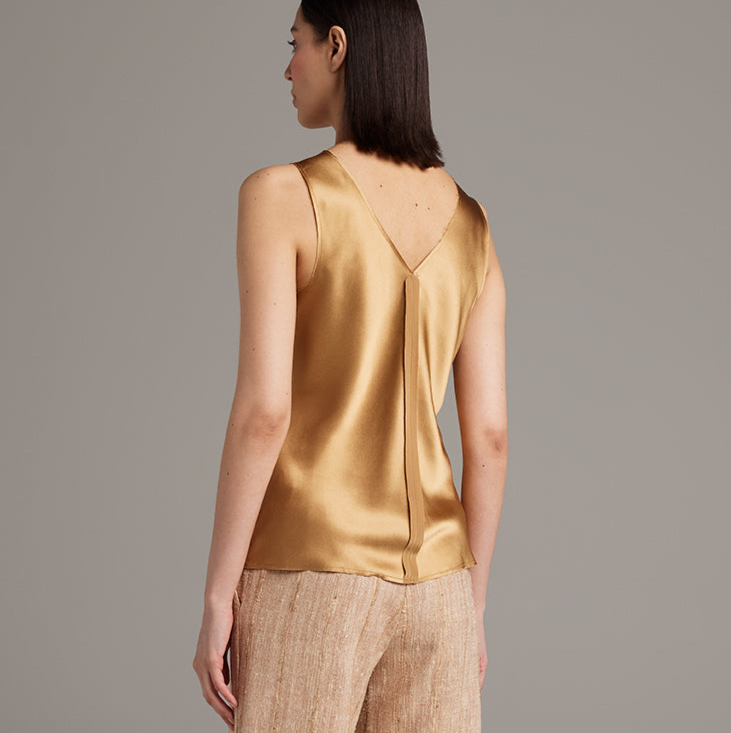 Silk Raw Edge Tank - Sumiye Co