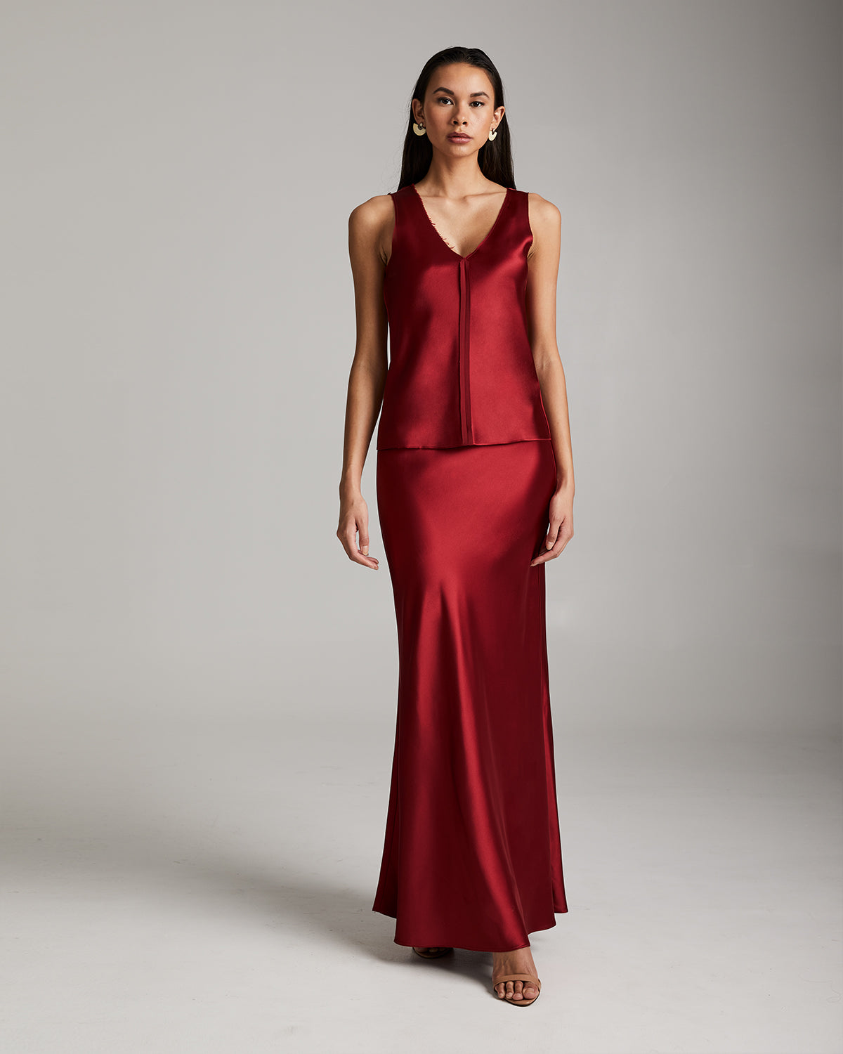 Silk Raw Edge Tank - Sumiye Co