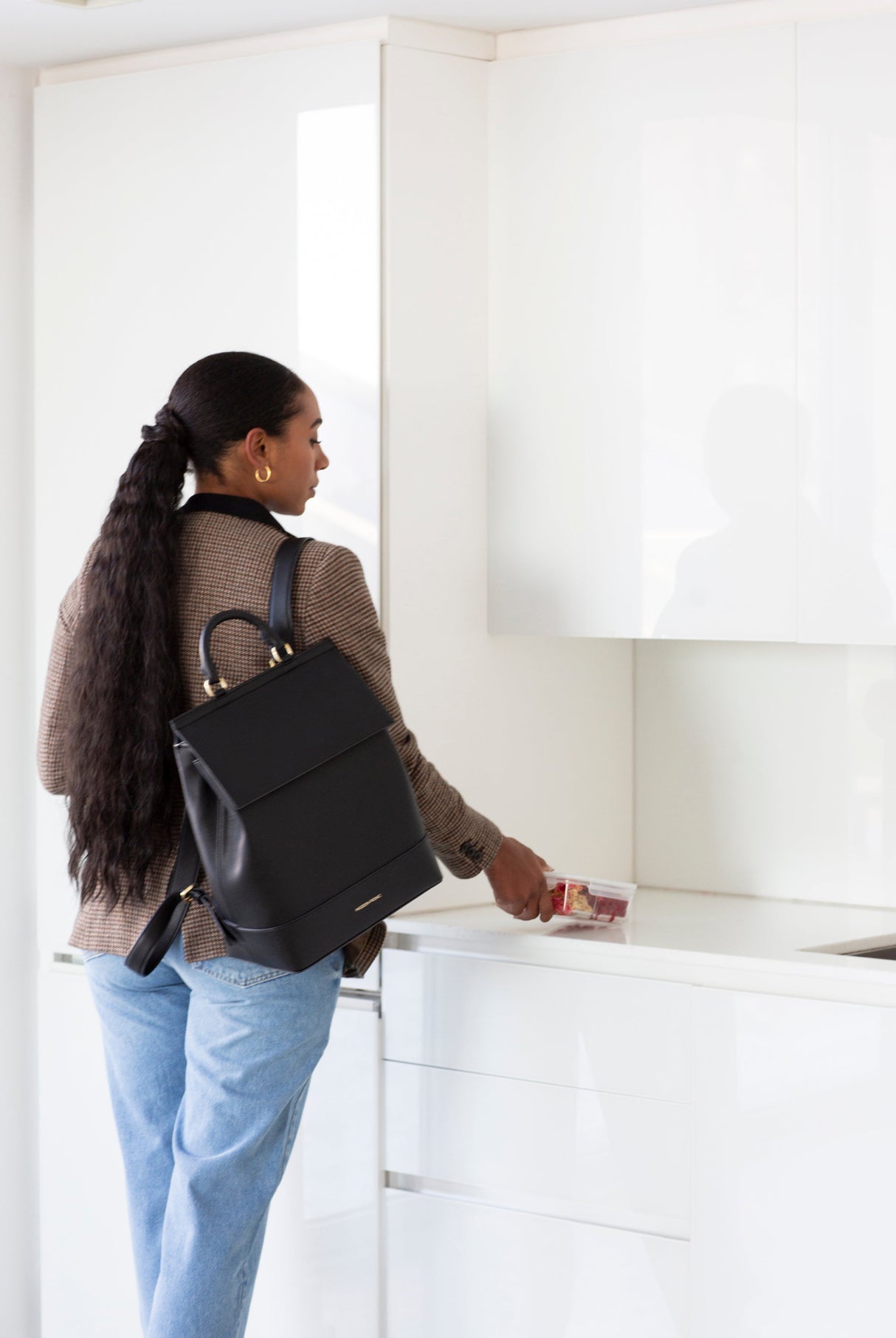 The Backpack - Cream | Designer Lunch Bags & Totes - Sumiye Co