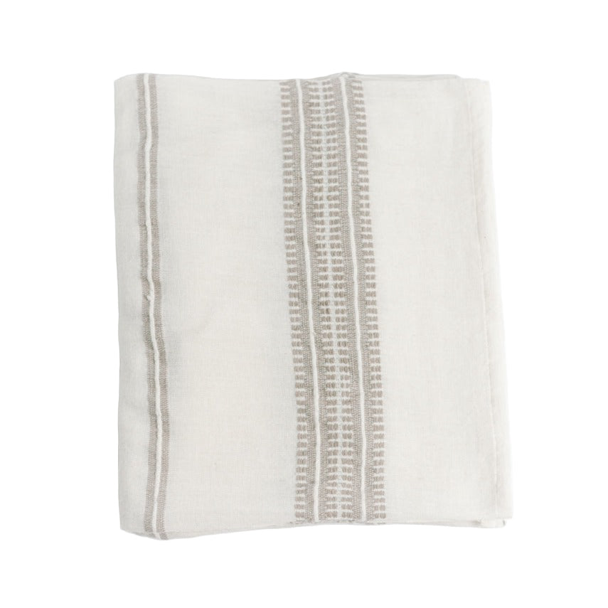 Baby Swaddle Blanket 37" x 37" | Stone Hand-Spun Organic Cotton - Sumiye Co