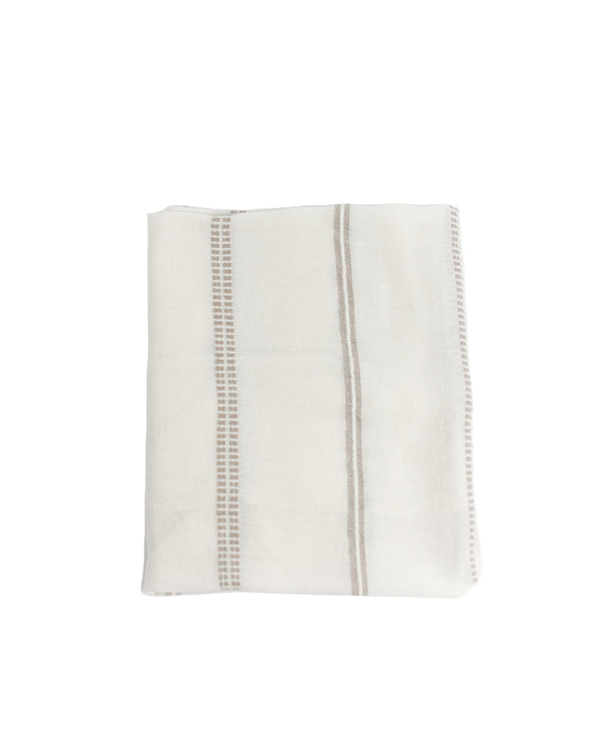 Baby Swaddle Blanket 37" x 37" | Stone Hand-Spun Organic Cotton - Sumiye Co