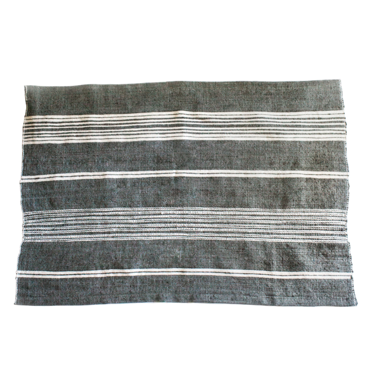 Aden Bath Mat 24" x 36" - Grey / Natural Hand Spun Cotton - Sumiye Co