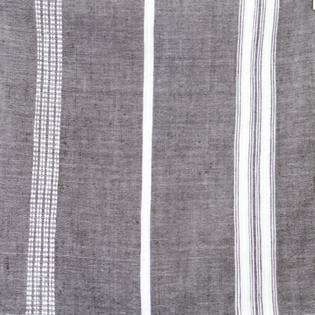 Aden Cloth Napkins Grey / Natural Hand-Spun Cotton- Set of 4 - Sumiye Co