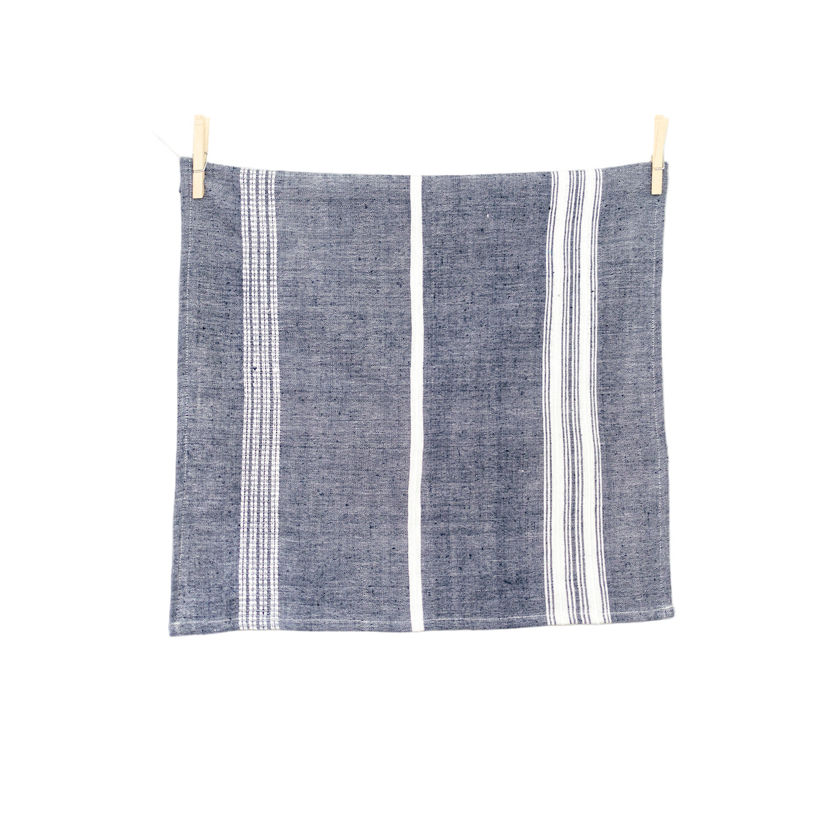 Aden Cloth Napkins - Navy / Natural Hand-Spun Cotton - Set of 4 - Sumiye Co