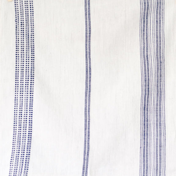 Aden Cloth Napkins - Natural / Navy Hand-Spun Cotton - Set of 4 - Sumiye Co