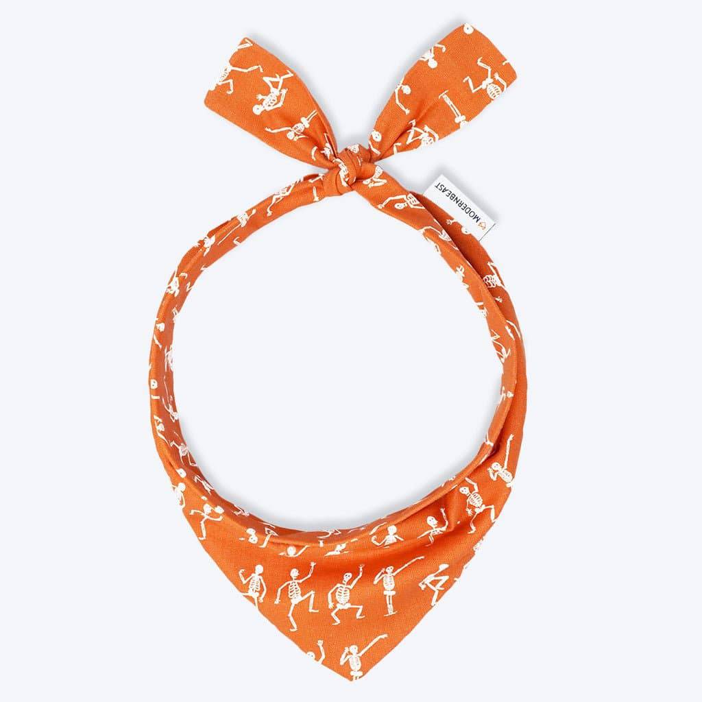 Pet Skeleton Bandana - Orange - Sumiye Co