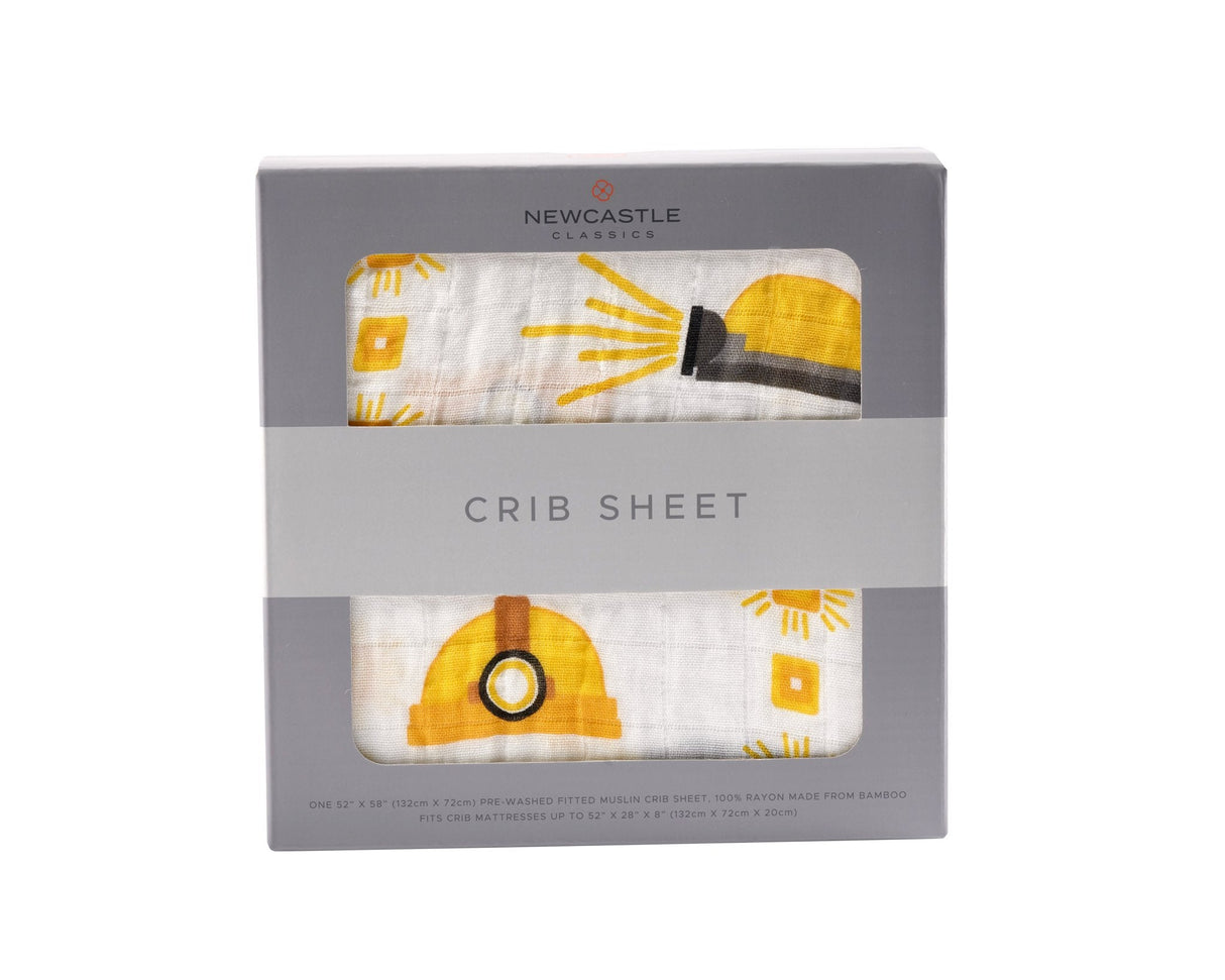 Hard Hat Bamboo Muslin Crib Sheet-0