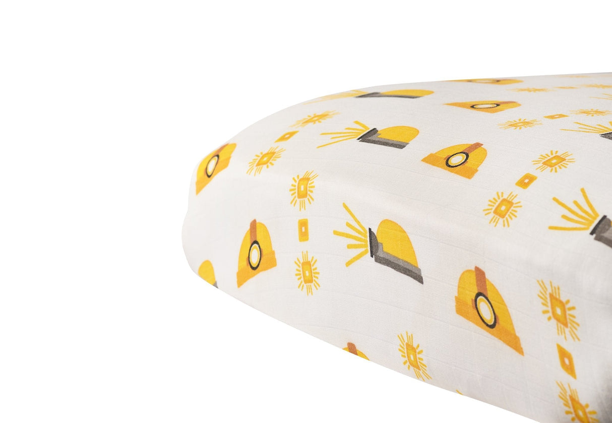 Hard Hat Bamboo Muslin Crib Sheet-1