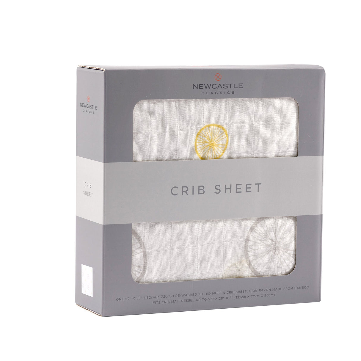 Vintage Wheel Bamboo Muslin Crib Sheet-2