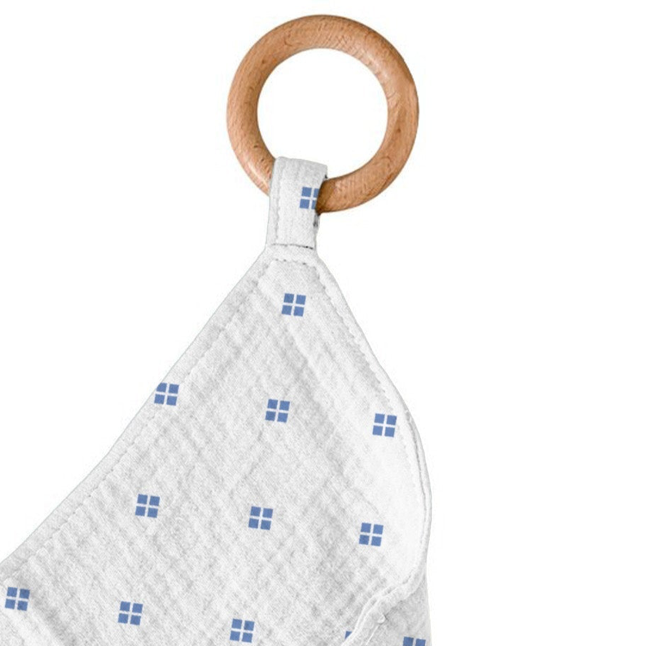 Baby Teether | Periwinkle Diamond Polka Dot - Sumiye Co