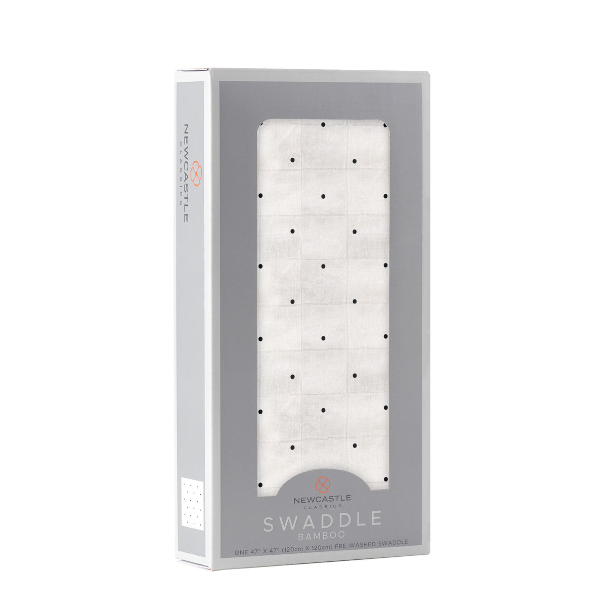 Black and White Polka Dot Bamboo Swaddle-1