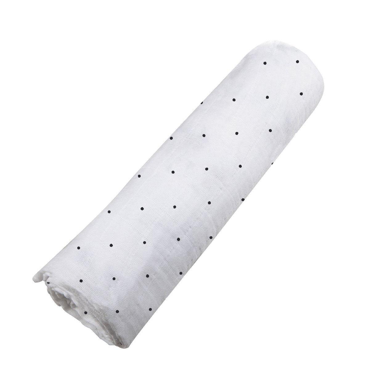 Black and White Polka Dot Bamboo Swaddle-3