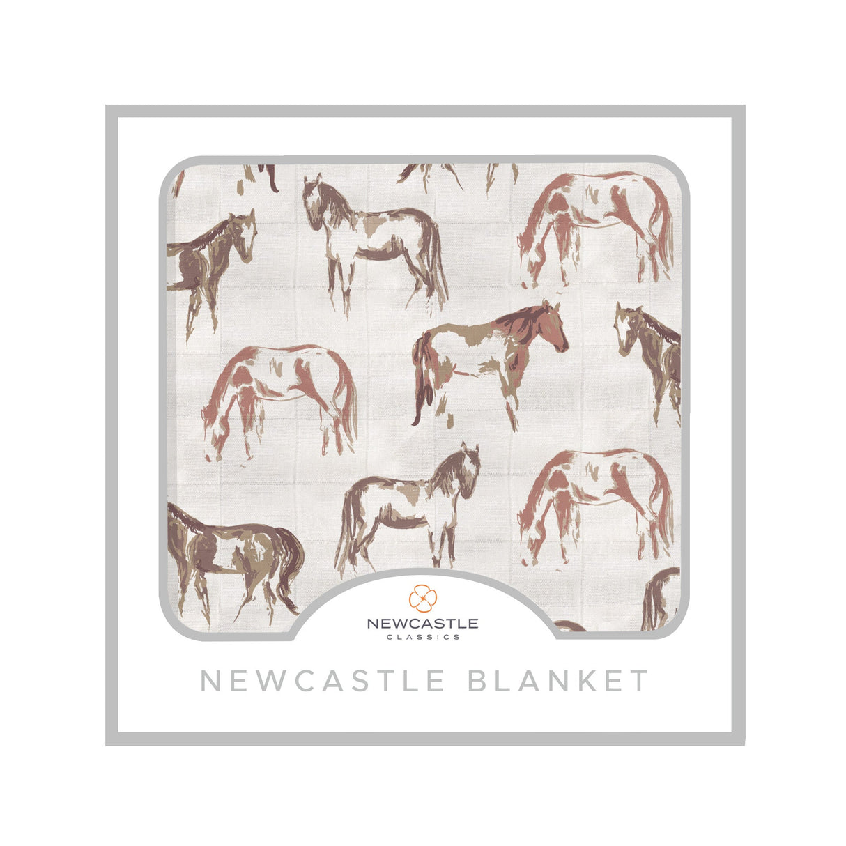 Wild Horses Bamboo Newcastle Blanket-0