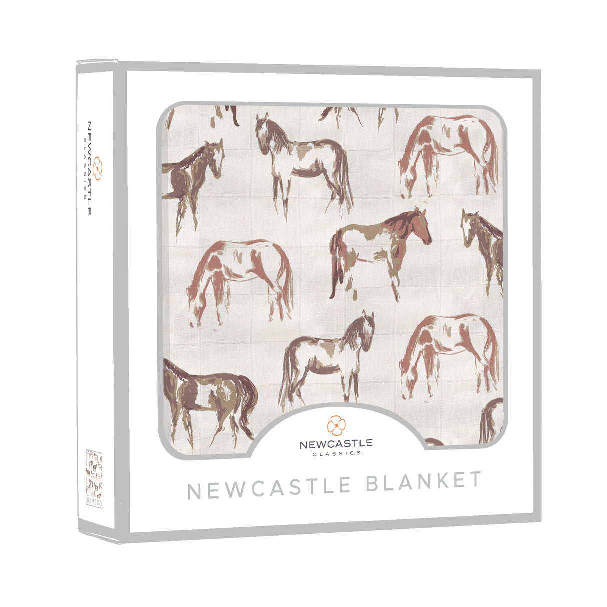 Wild Horses Bamboo Newcastle Blanket-1