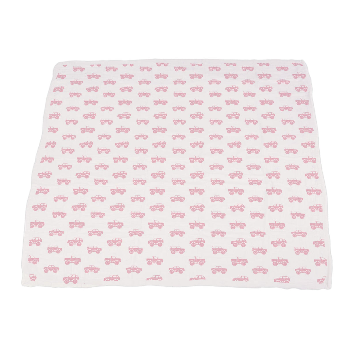 Pink Monster Trucks & Pink Polka Dot Bamboo Newcastle Blanket-4