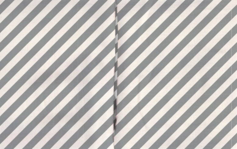 Close-up of gray and white striped fabric