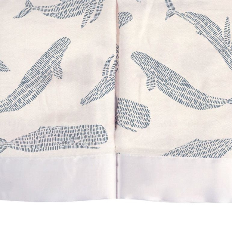 Security Blanket 2PK | Bamboo Fabric - Blue Whales - Sumiye Co