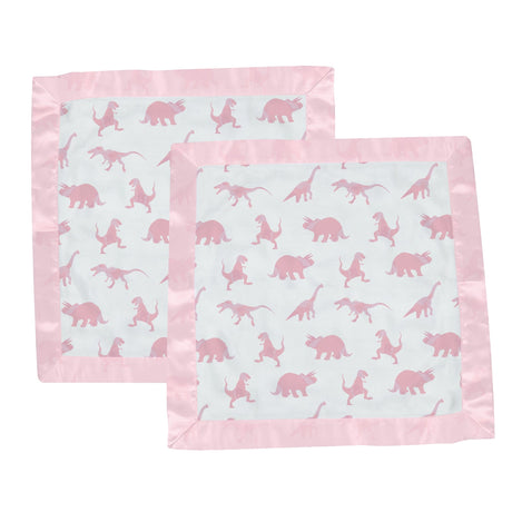Pink Dinosaurs Bamboo Newcastle Blankie-1