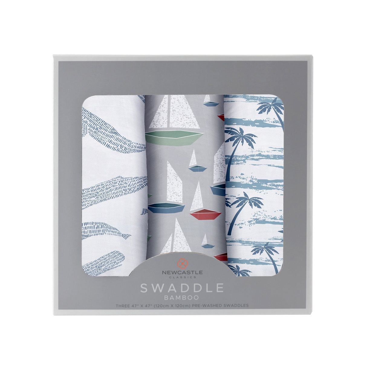 Ocean Tides Bamboo Swaddle 3 Pack-0