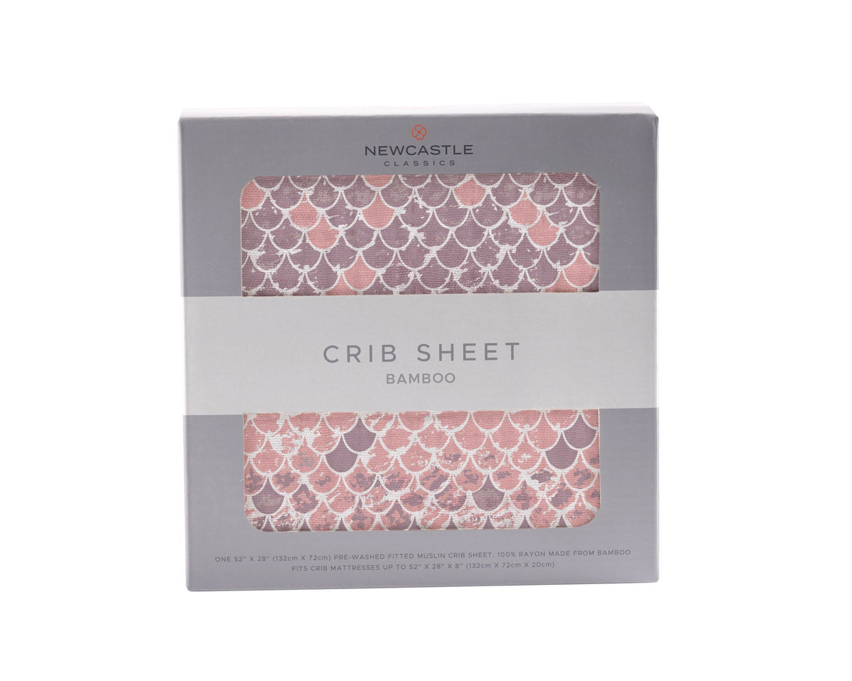 Scales Bamboo Muslin Crib Sheet-0