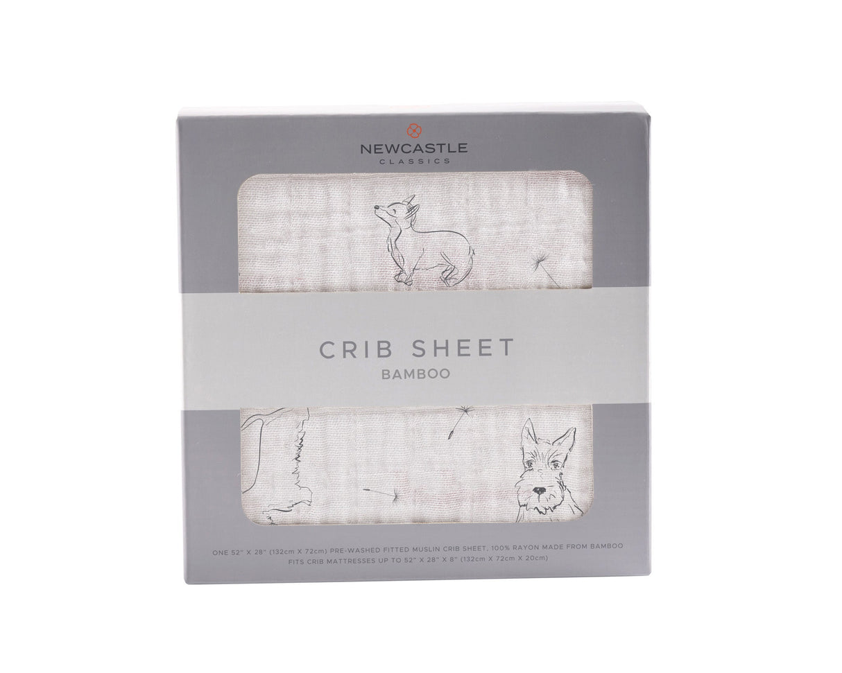 Corgi Bamboo Muslin Crib Sheet-0