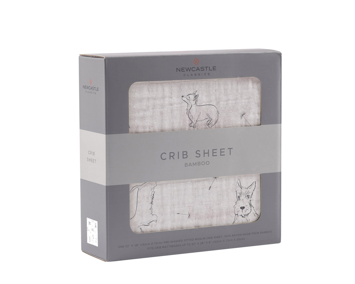 Corgi Bamboo Muslin Crib Sheet-2