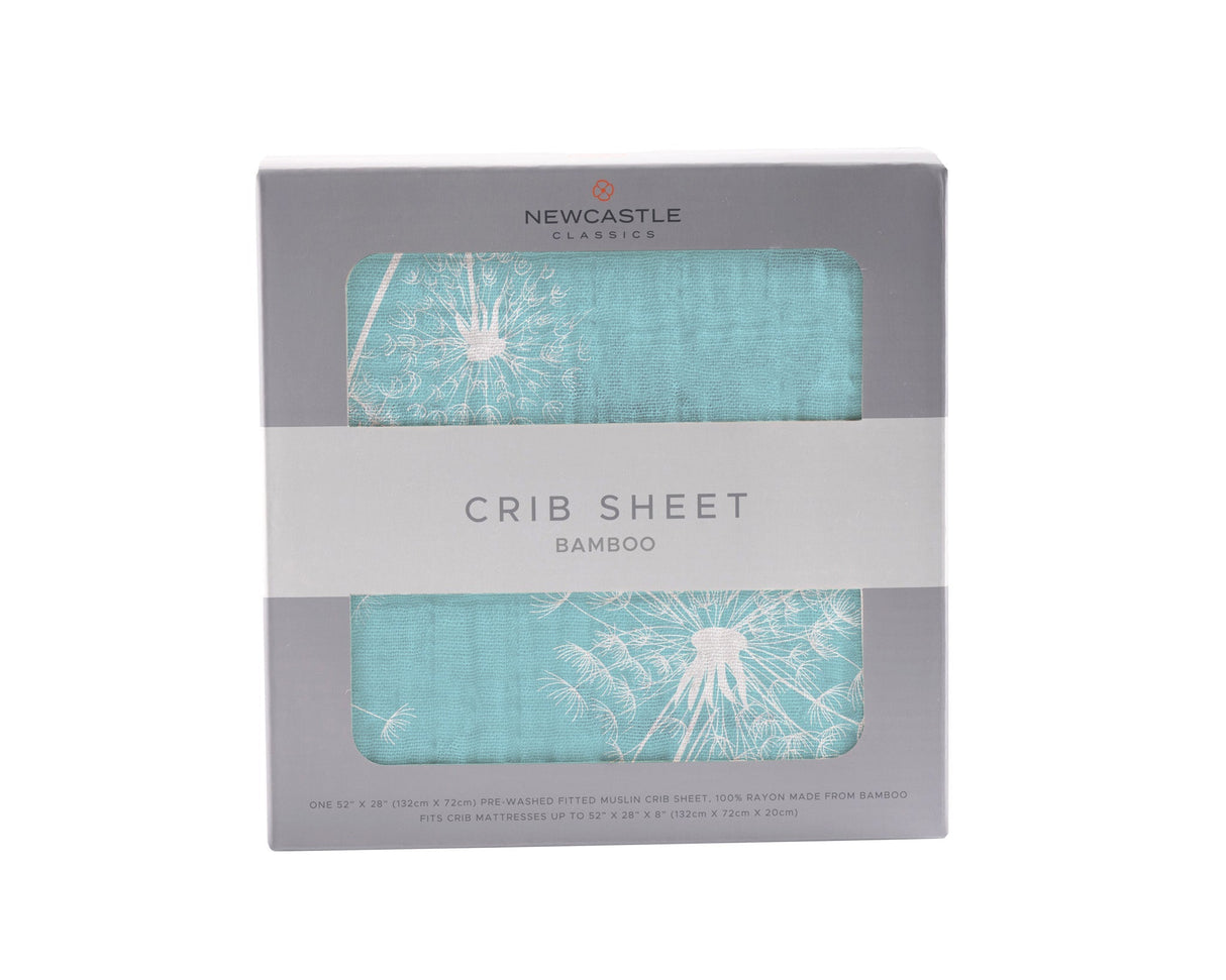 Dandelion Seeds Bamboo Muslin Crib Sheet-0