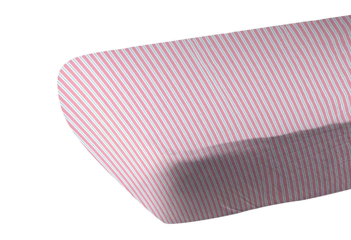 Candy Stripe Bamboo Muslin Crib Sheet-1