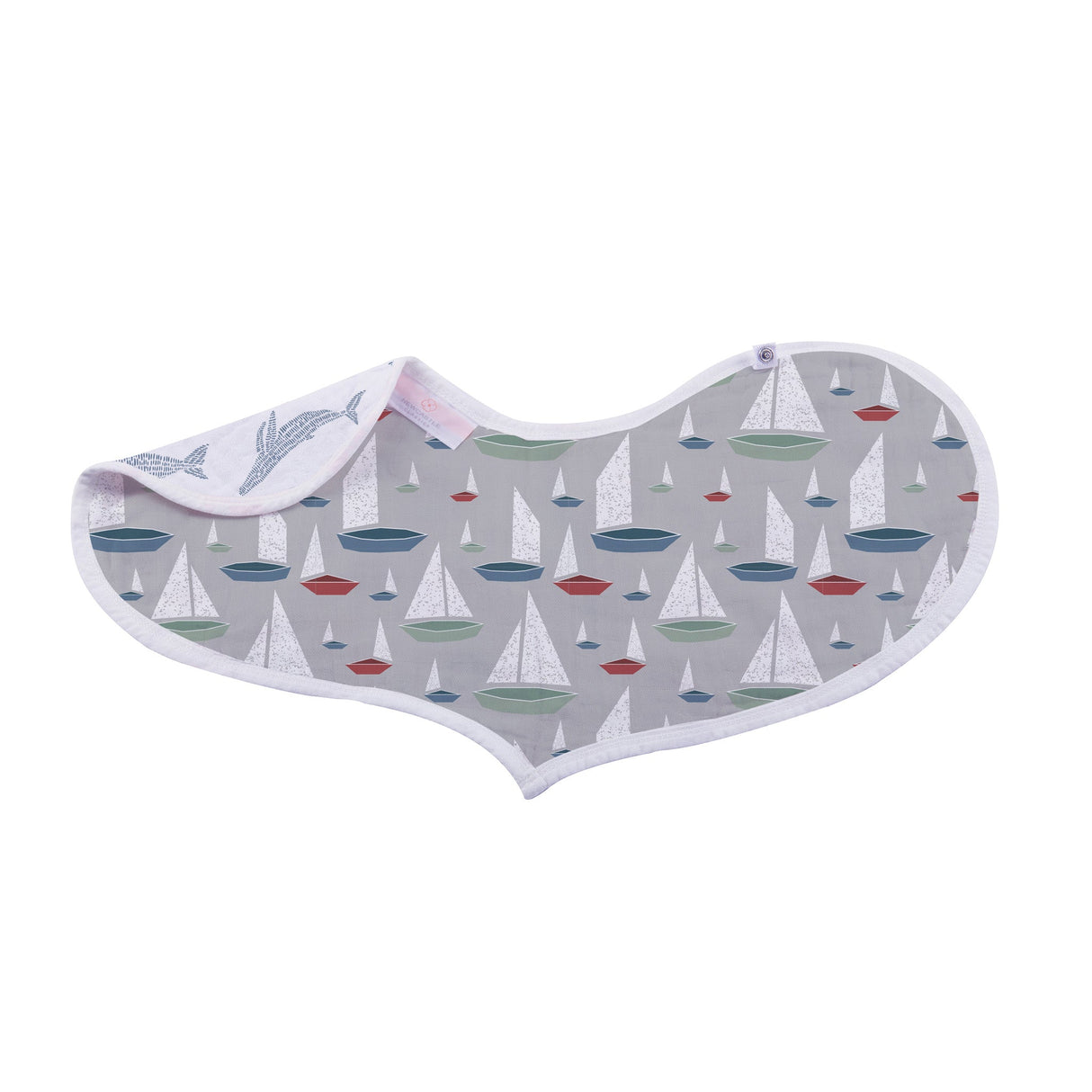 Heart Bib 2PK | Bamboo Muslin | Ocean Tides-4