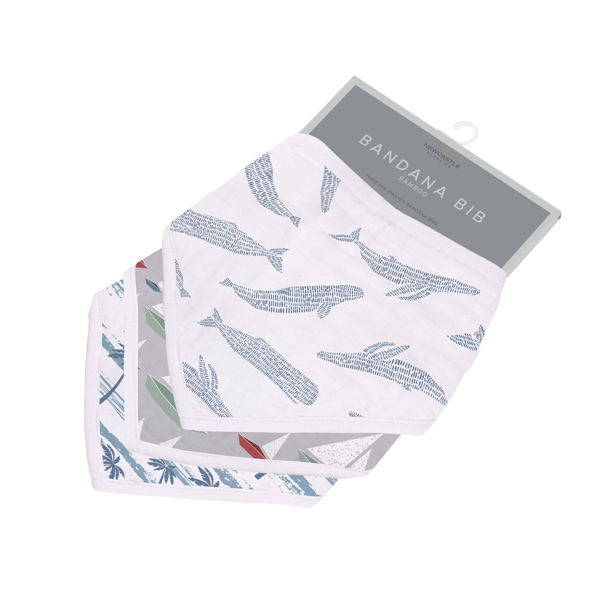 Bandana Bibs 3PK | Ocean Tides - Bamboo Muslin-0