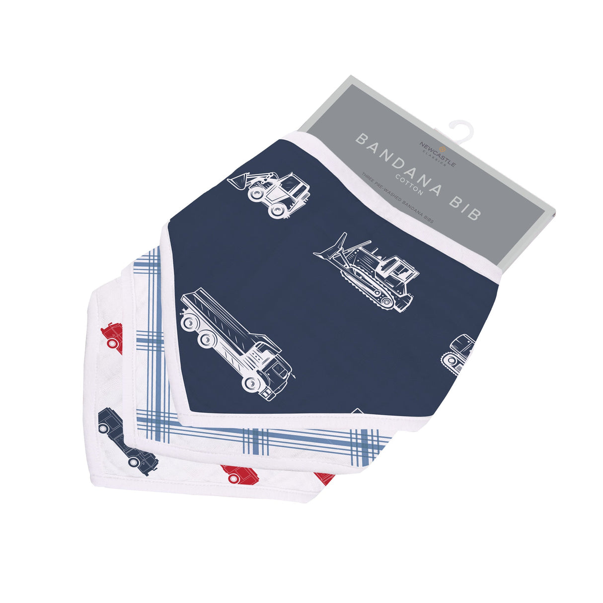 Bandana Bibs 3PK | Things That Go - Bamboo Muslin-0