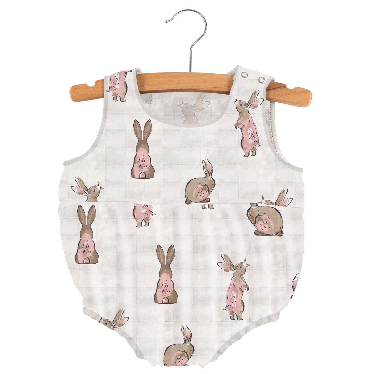 Powder Pink Bunnies Bamboo Newcastle Mini Bubble-0
