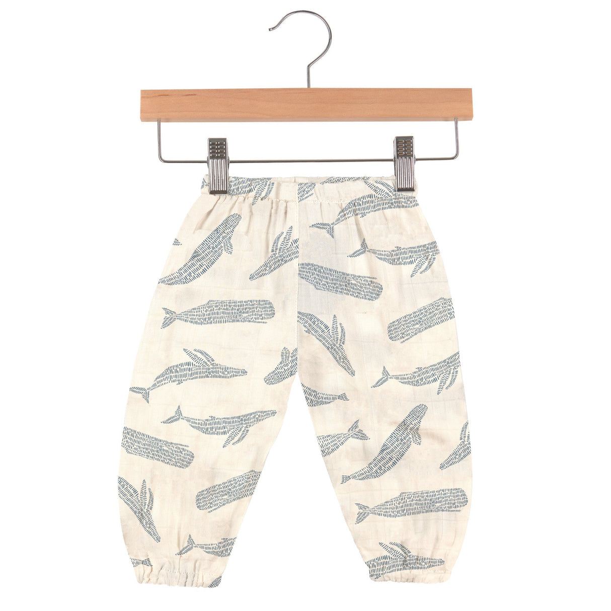 Blue Shadow Whales Bamboo Newcastle Mini Pants-0